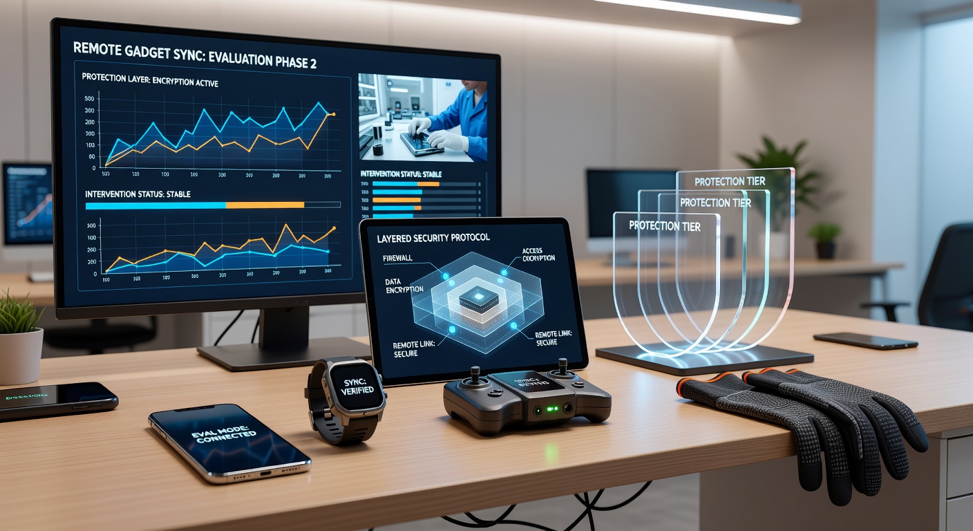 Remote intervention workflow showing layered security checks aligned with device evaluation processes for school fleets